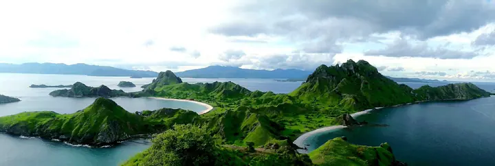 Panoramic view of the Komodo islands